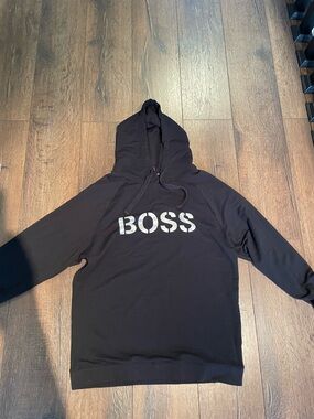 Boss Black Hoodie with Reflective Logo